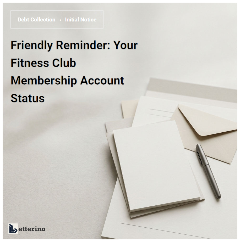 Friendly Reminder: Your Fitness Club Membership Account Status