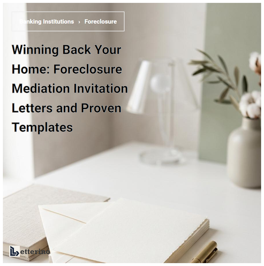 Winning Back Your Home: Foreclosure Mediation Invitation Letters and Proven Templates