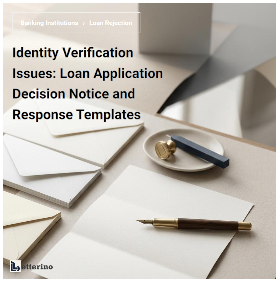 Identity Verification Issues: Loan Application Decision Notice and Response Templates