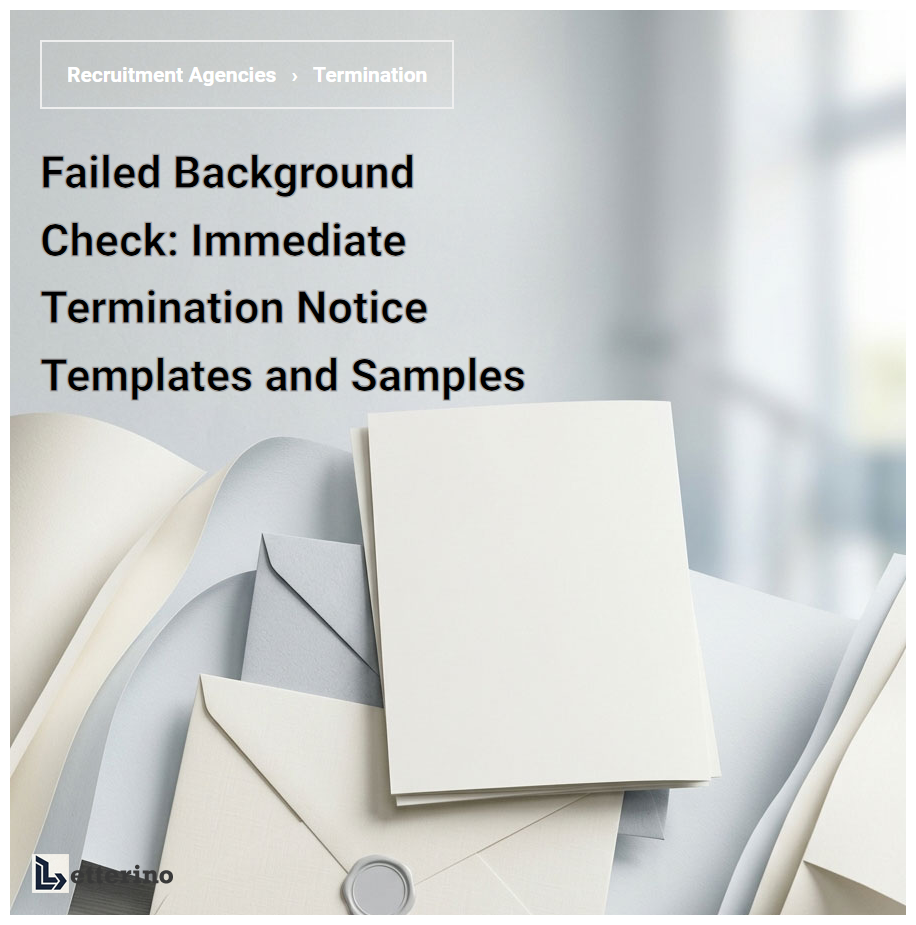 Failed Background Check: Immediate Termination Notice Templates and Samples