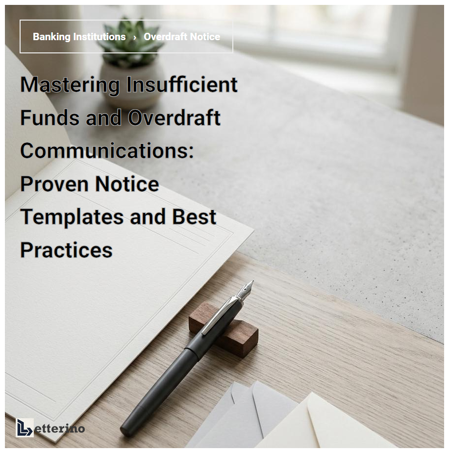Mastering Insufficient Funds and Overdraft Communications: Proven Notice Templates and Best Practices