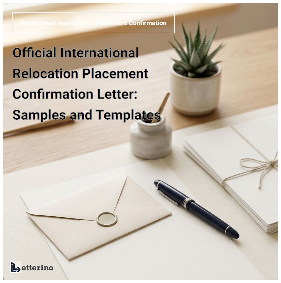 Official International Relocation Placement Confirmation Letter: Samples and Templates