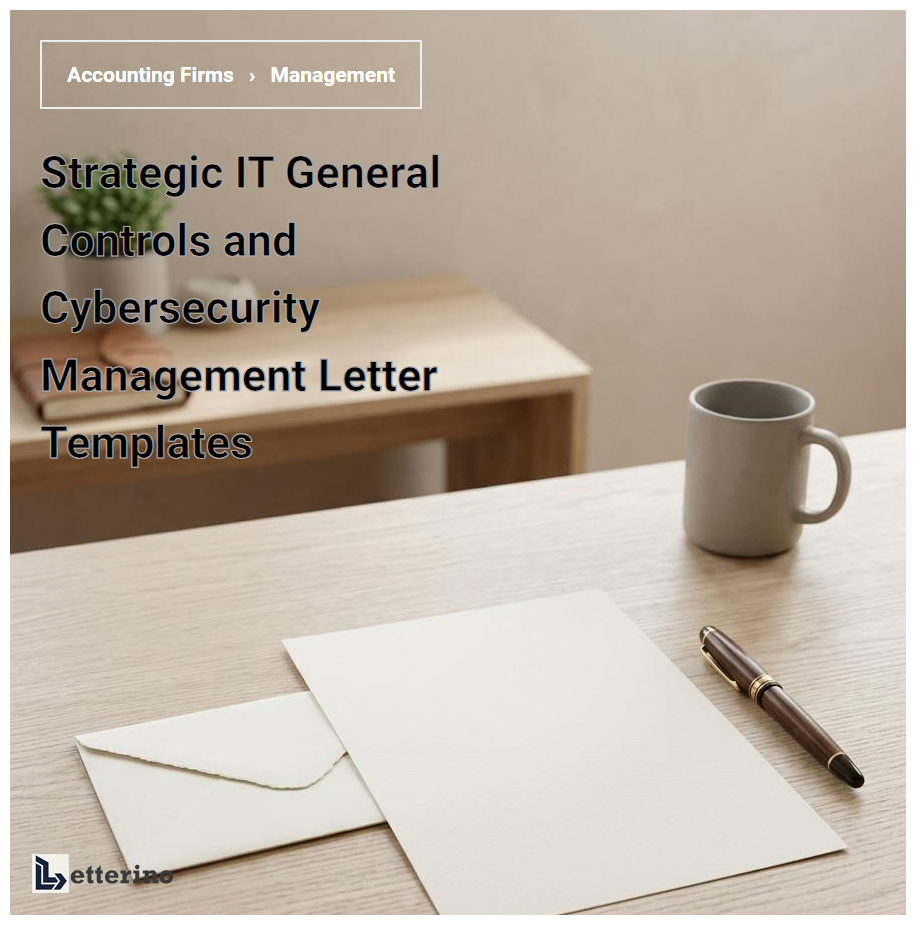 Strategic IT General Controls and Cybersecurity Management Letter Templates