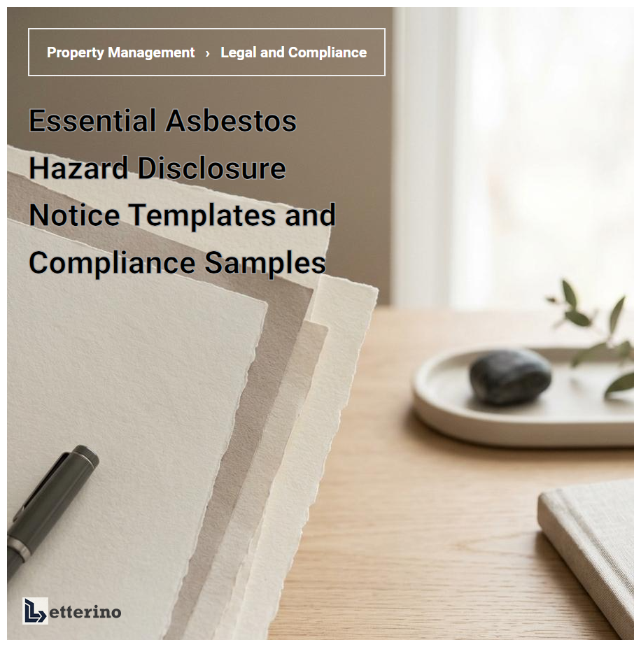 Essential Asbestos Hazard Disclosure Notice Templates and Compliance Samples