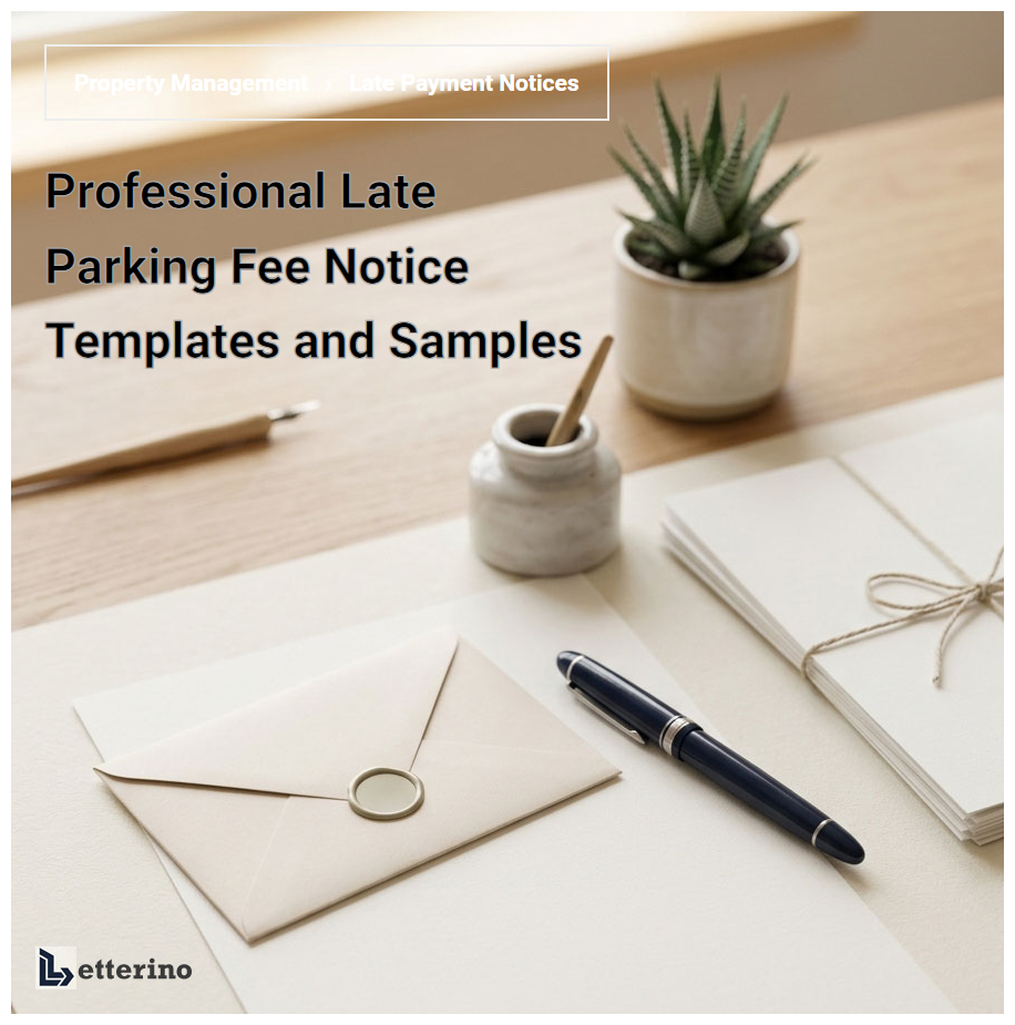Professional Late Parking Fee Notice Templates and Samples