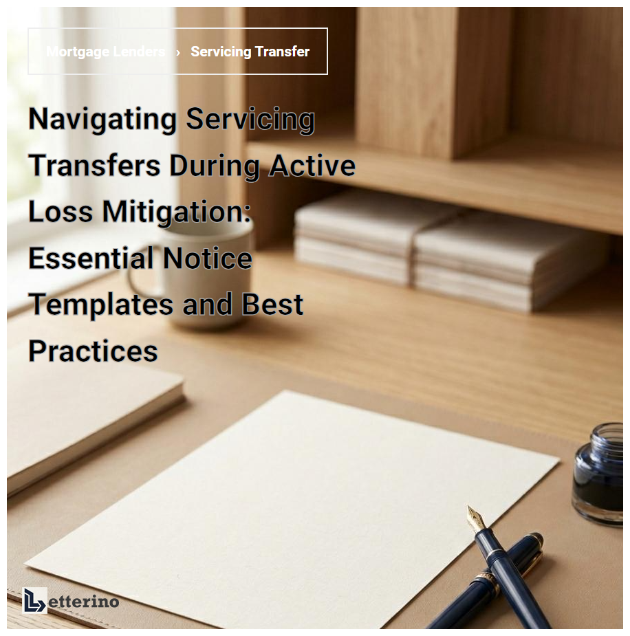 Navigating Servicing Transfers During Active Loss Mitigation: Essential Notice Templates and Best Practices