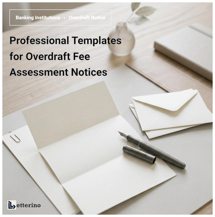 Professional Templates for Overdraft Fee Assessment Notices