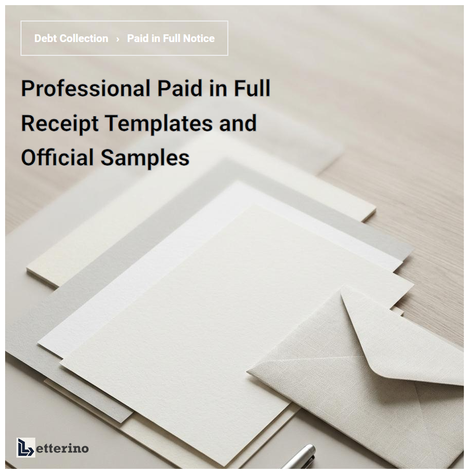 Professional Paid in Full Receipt Templates and Official Samples