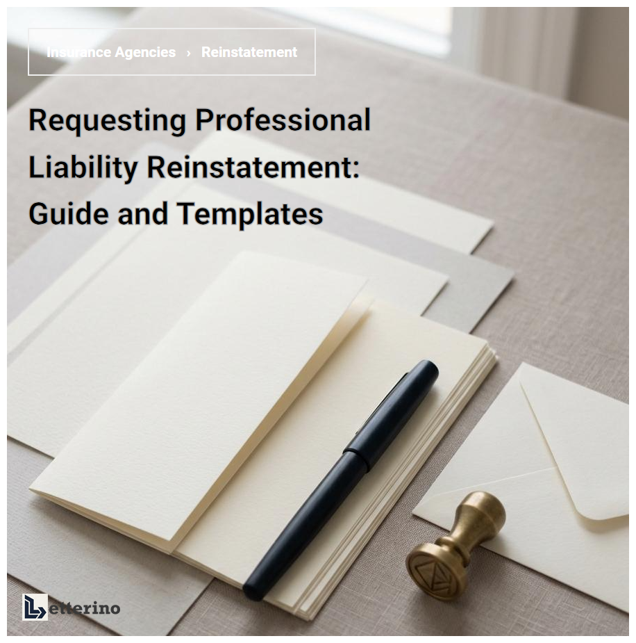 Requesting Professional Liability Reinstatement: Guide and Templates
