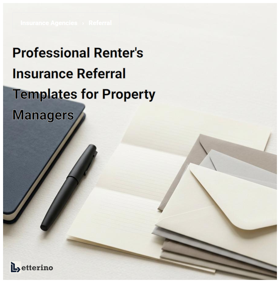 Professional Renter's Insurance Referral Templates for Property Managers