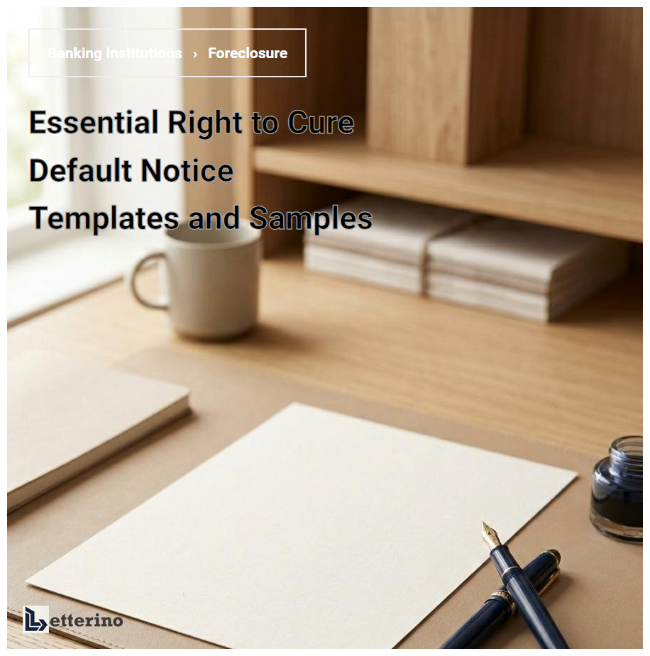 Essential Right to Cure Default Notice Templates and Samples