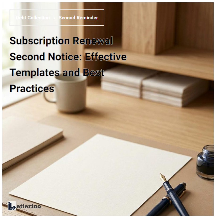 Subscription Renewal Second Notice: Effective Templates and Best Practices