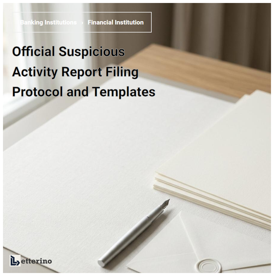 Official Suspicious Activity Report Filing Protocol and Templates