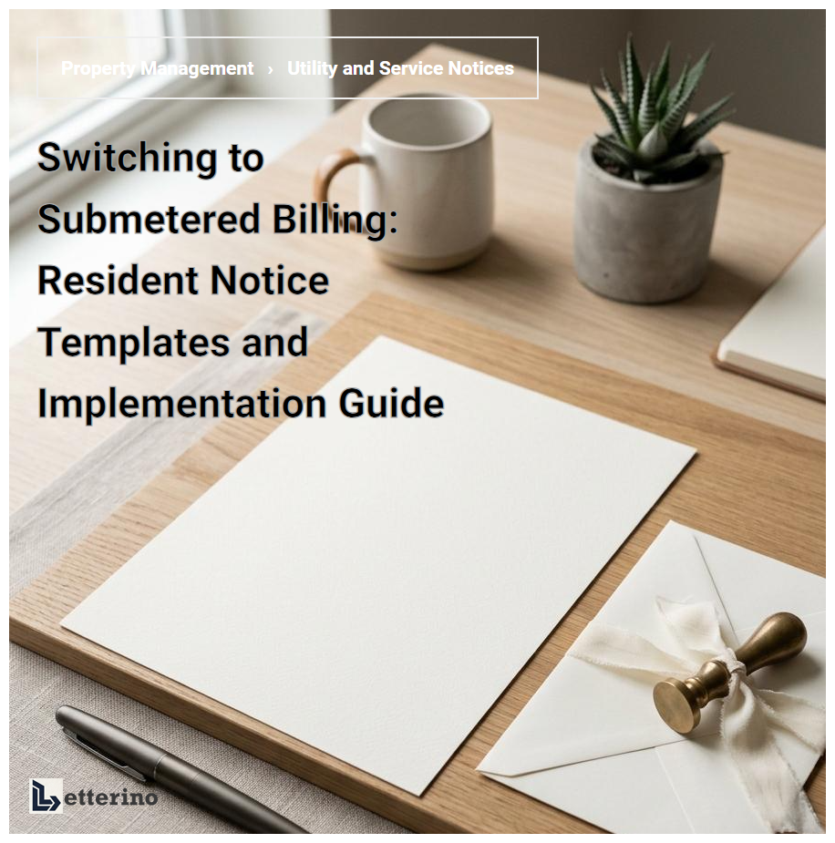 Switching to Submetered Billing: Resident Notice Templates and Implementation Guide