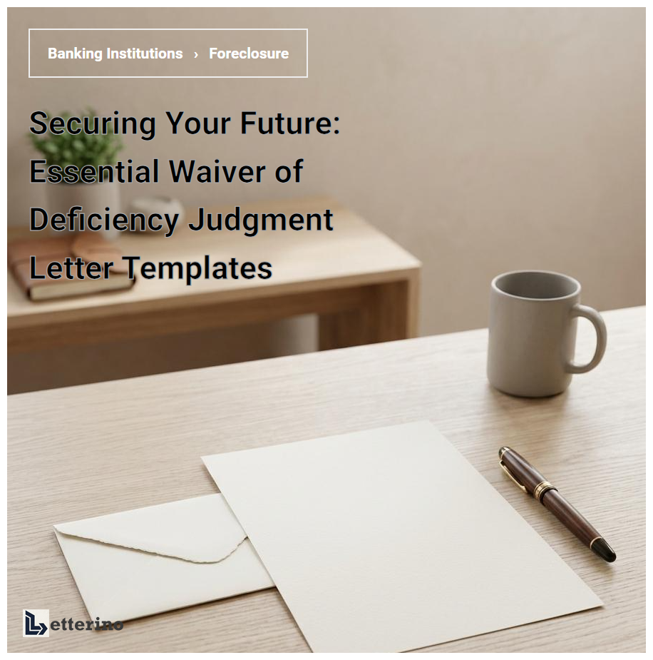 Securing Your Future: Essential Waiver of Deficiency Judgment Letter Templates