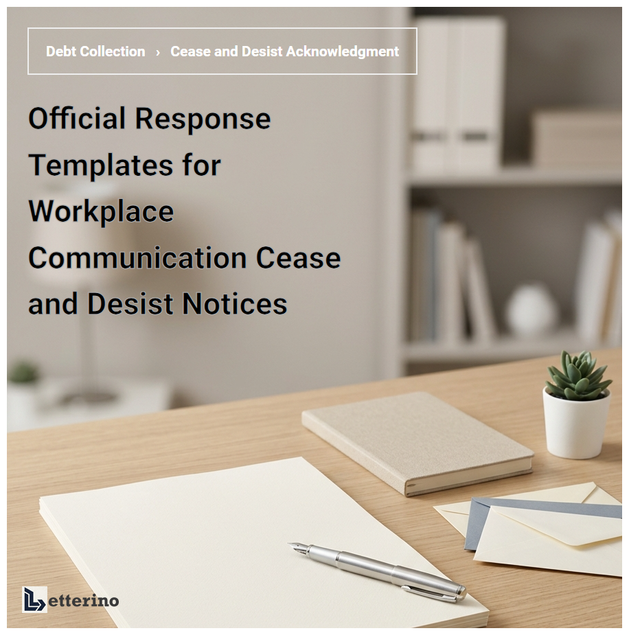 Official Response Templates for Workplace Communication Cease and Desist Notices