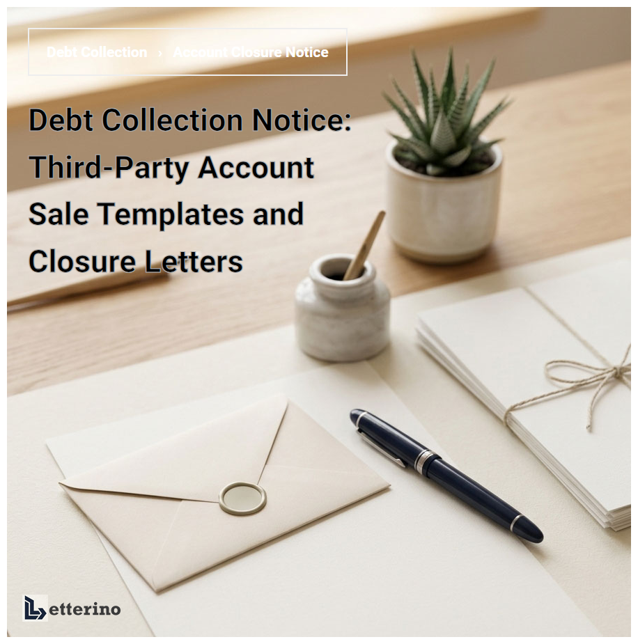 Debt Collection Notice: Third-Party Account Sale Templates and Closure Letters
