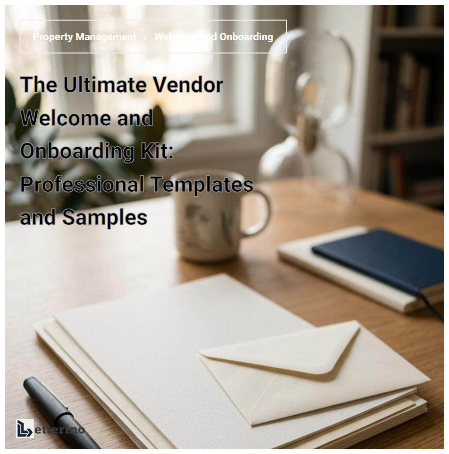 The Ultimate Vendor Welcome and Onboarding Kit: Professional Templates and Samples