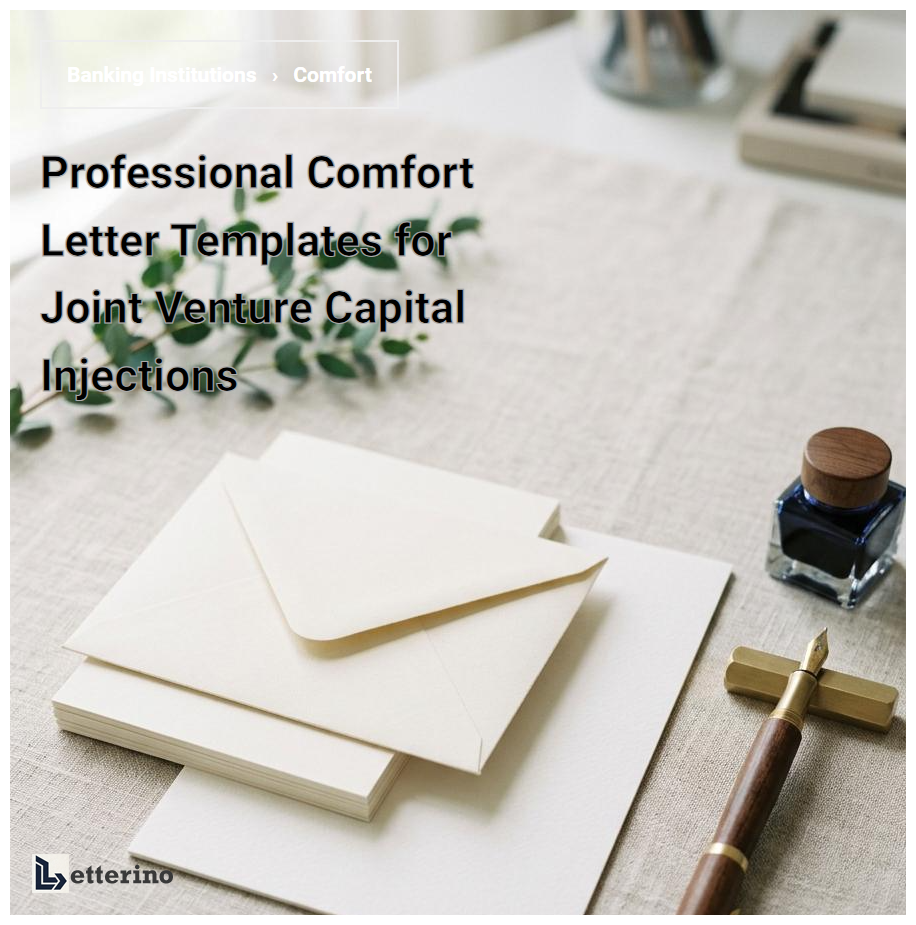 Professional Comfort Letter Templates for Joint Venture Capital Injections