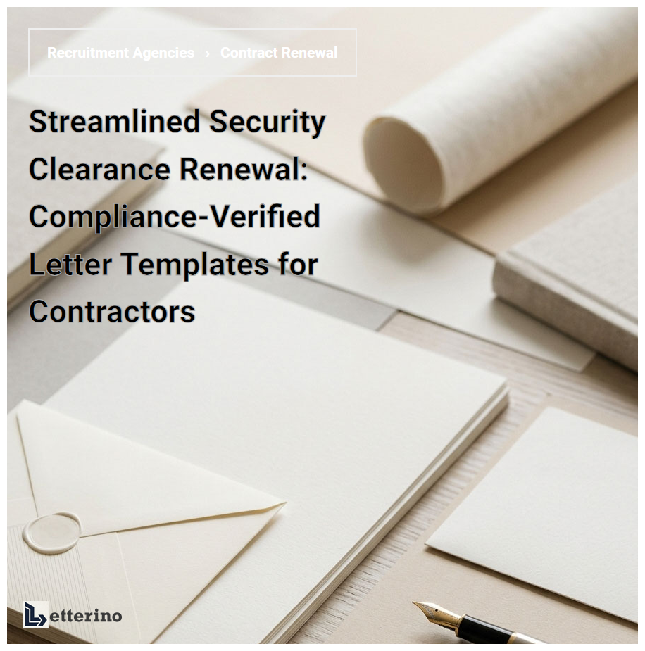 Streamlined Security Clearance Renewal: Compliance-Verified Letter Templates for Contractors