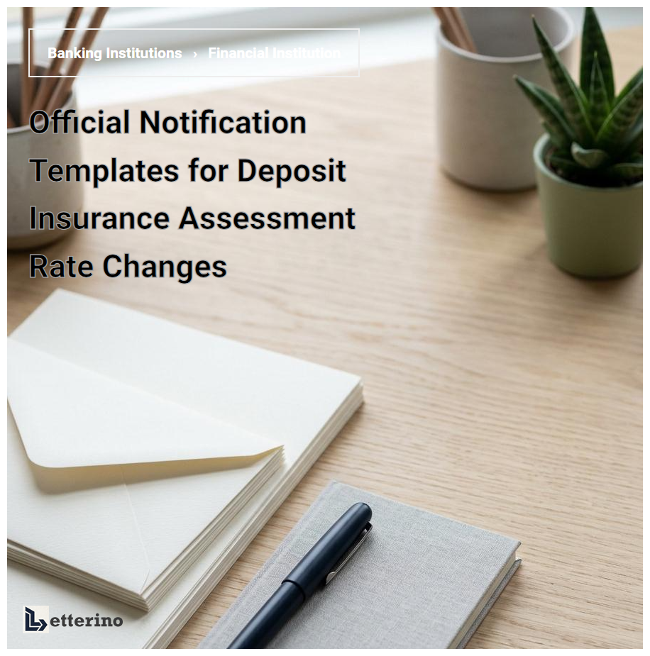 Official Notification Templates for Deposit Insurance Assessment Rate Changes