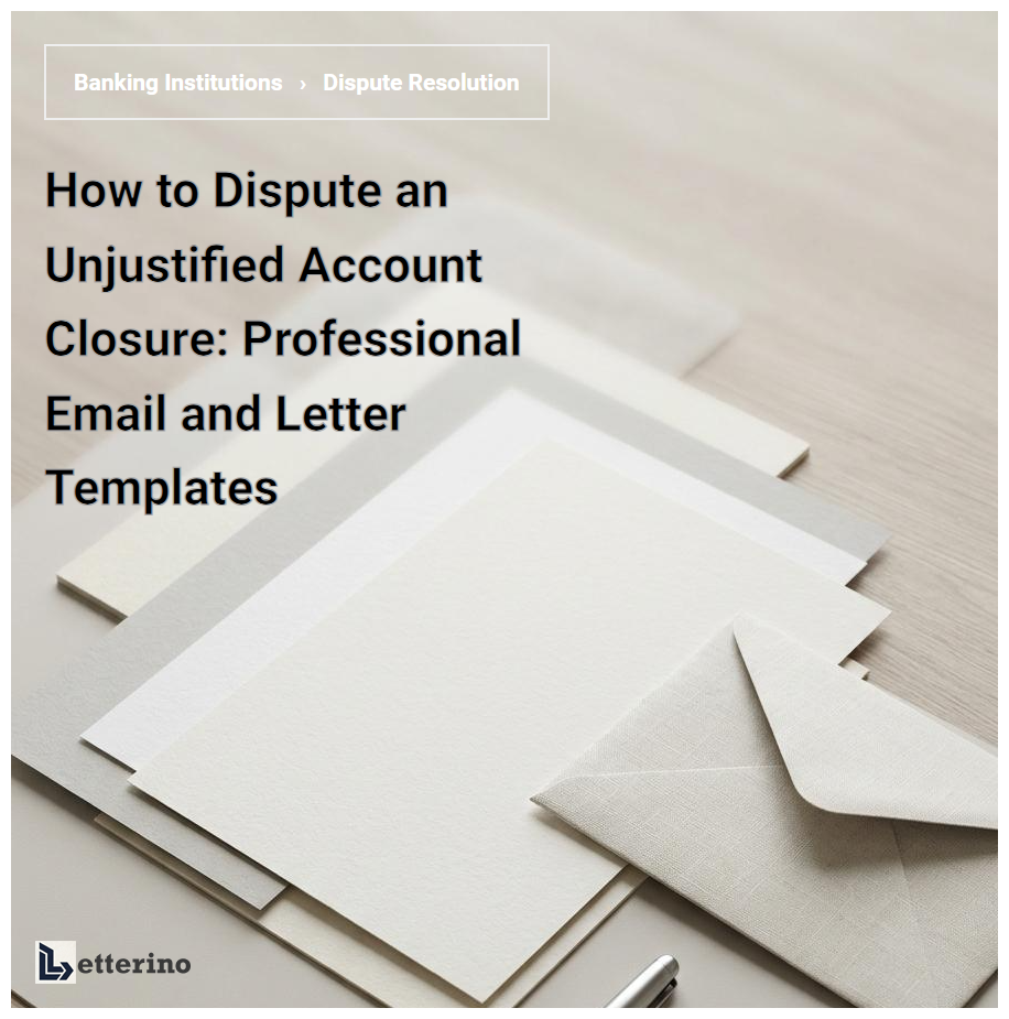 How to Dispute an Unjustified Account Closure: Professional Email and Letter Templates