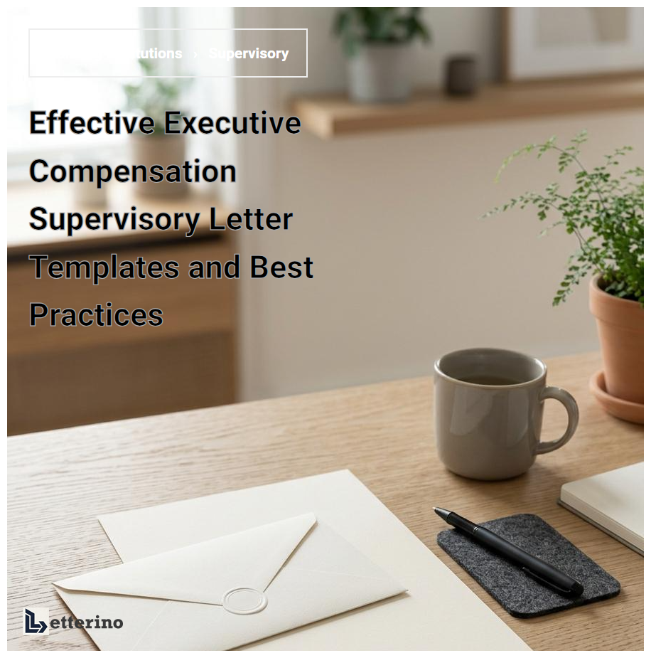 Effective Executive Compensation Supervisory Letter Templates and Best Practices