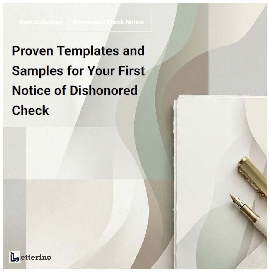 Proven Templates and Samples for Your First Notice of Dishonored Check