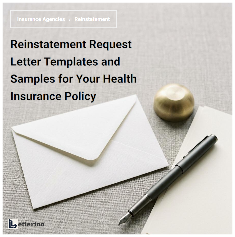Reinstatement Request Letter Templates and Samples for Your Health Insurance Policy