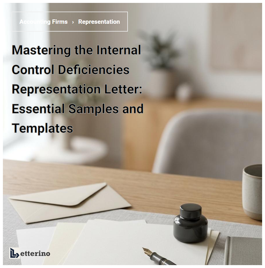 Mastering the Internal Control Deficiencies Representation Letter: Essential Samples and Templates