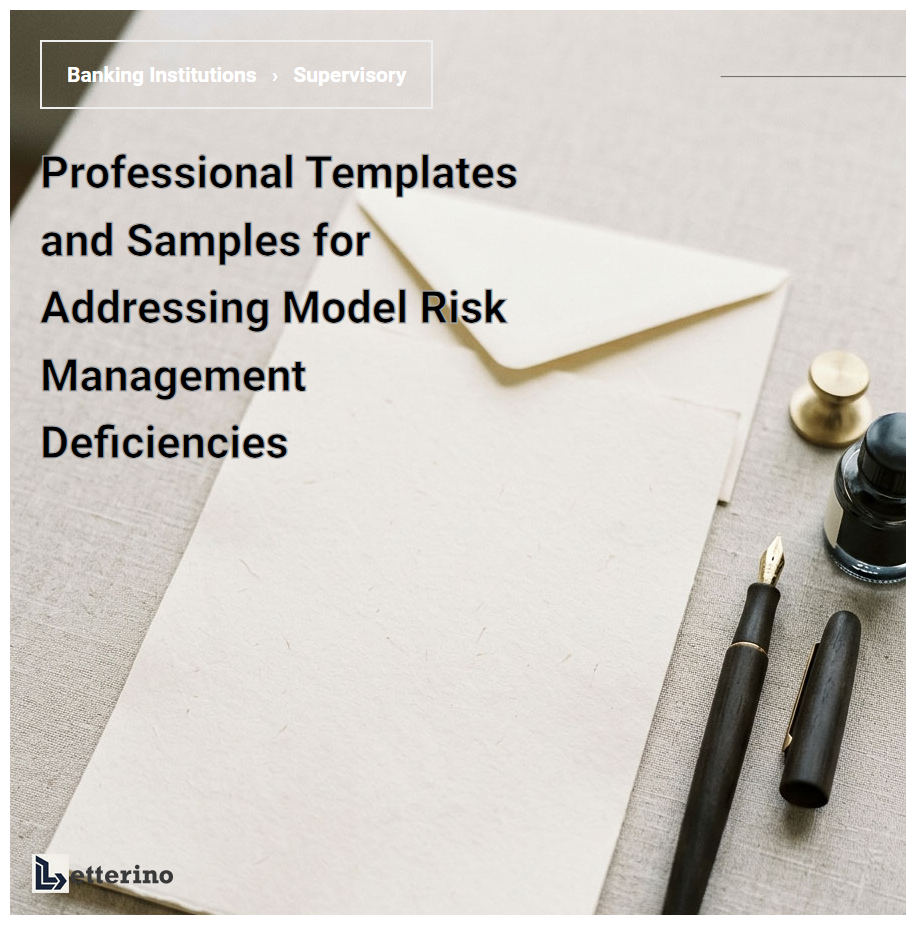 Professional Templates and Samples for Addressing Model Risk Management Deficiencies