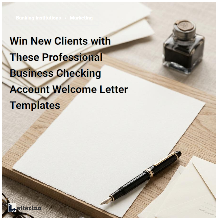 Win New Clients with These Professional Business Checking Account Welcome Letter Templates