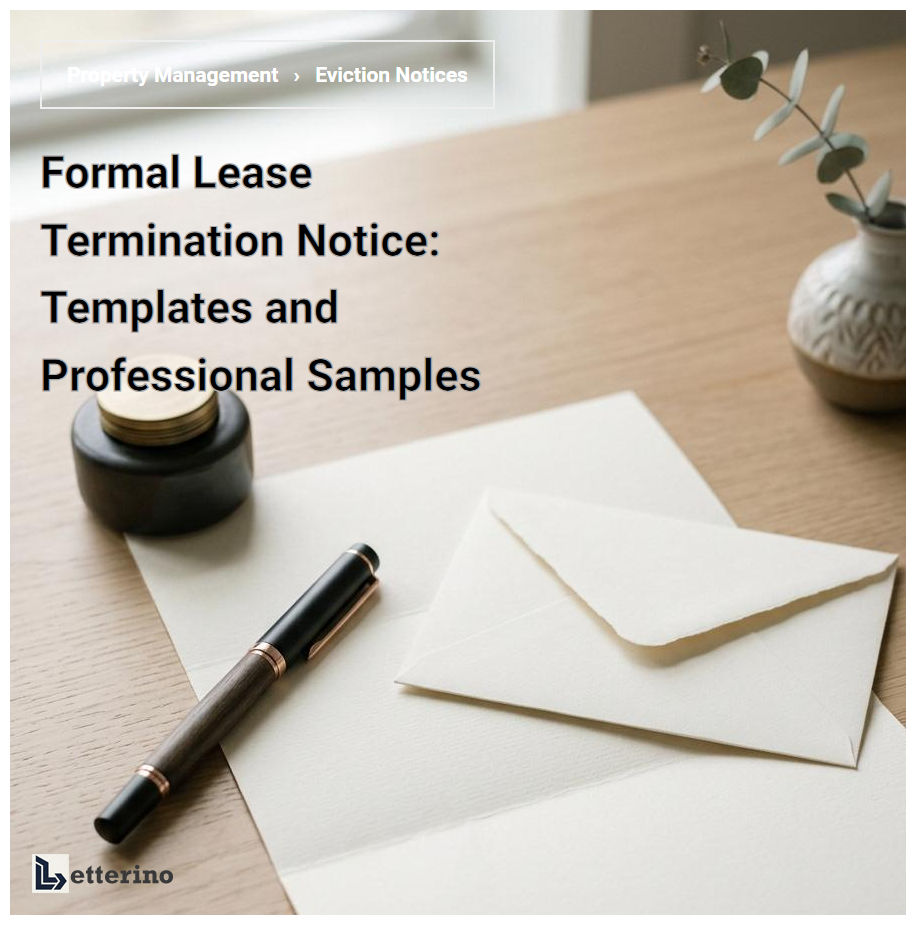 Formal Lease Termination Notice: Templates and Professional Samples