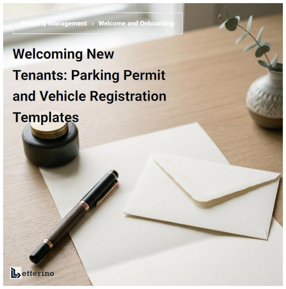 Welcoming New Tenants: Parking Permit and Vehicle Registration Templates
