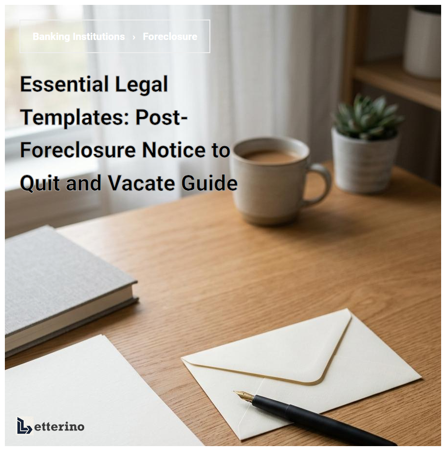 Essential Legal Templates: Post-Foreclosure Notice to Quit and Vacate Guide