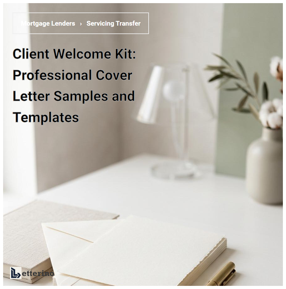 Client Welcome Kit: Professional Cover Letter Samples and Templates