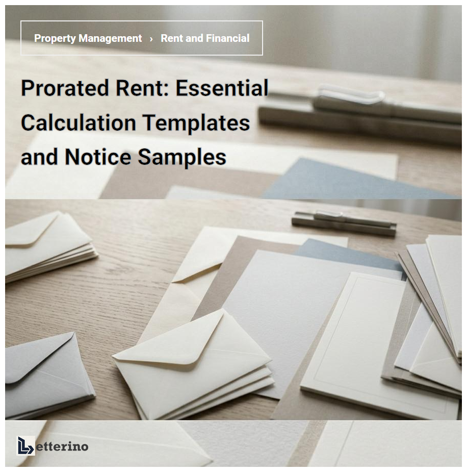 Prorated Rent: Essential Calculation Templates and Notice Samples