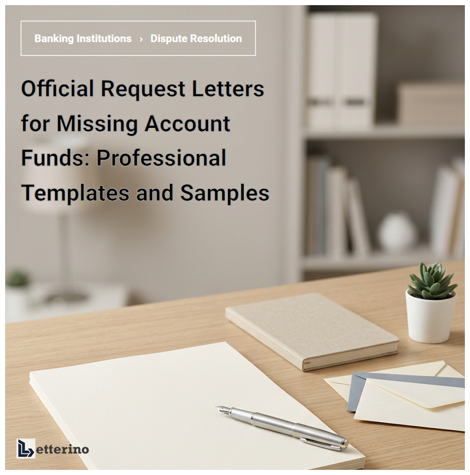 Official Request Letters for Missing Account Funds: Professional Templates and Samples
