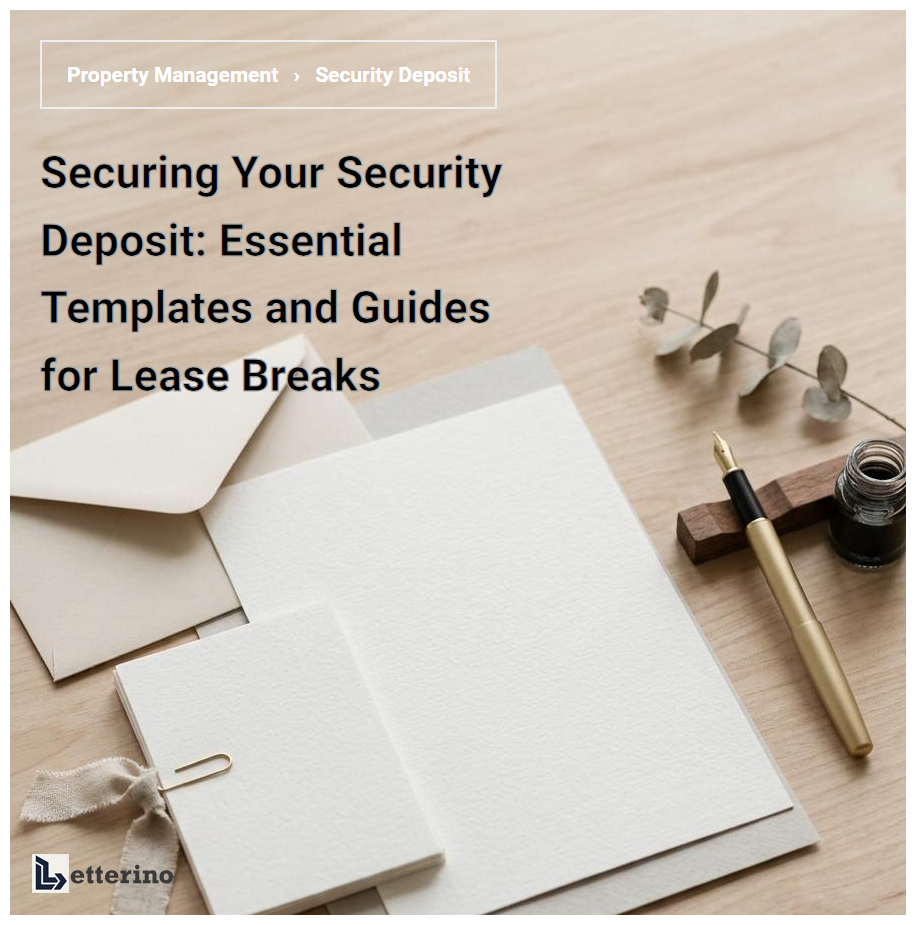 Securing Your Security Deposit: Essential Templates and Guides for Lease Breaks