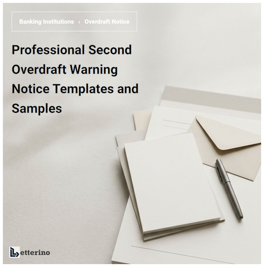 Professional Second Overdraft Warning Notice Templates and Samples