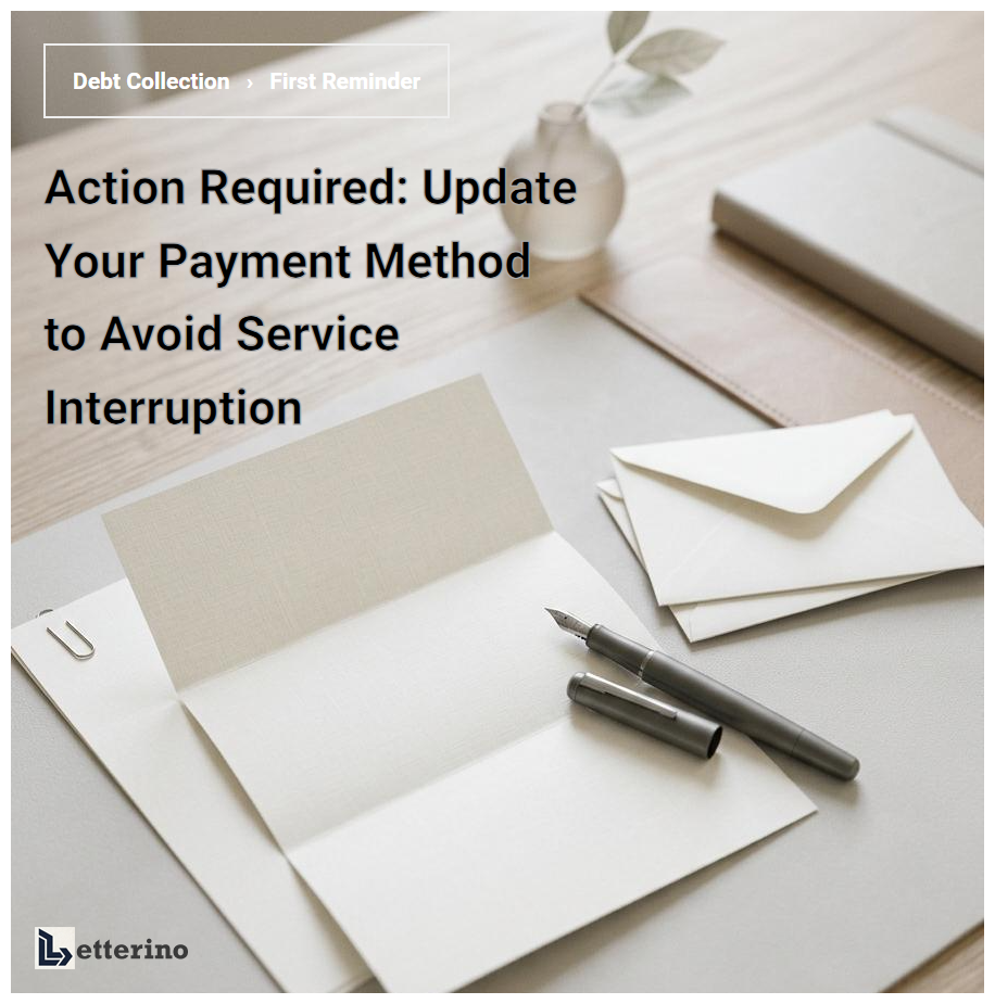 Action Required: Update Your Payment Method to Avoid Service Interruption