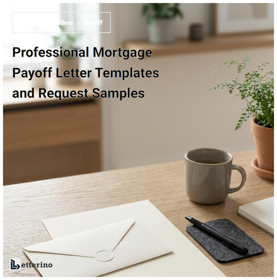 Professional Mortgage Payoff Letter Templates and Request Samples
