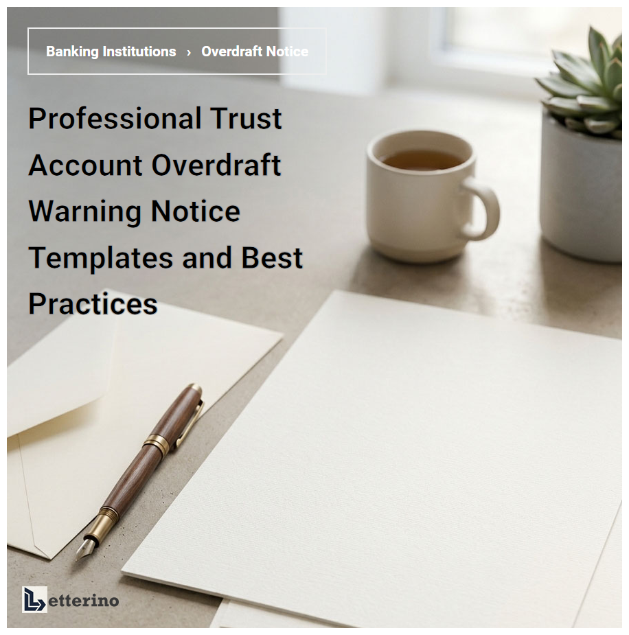 Professional Trust Account Overdraft Warning Notice Templates and Best Practices