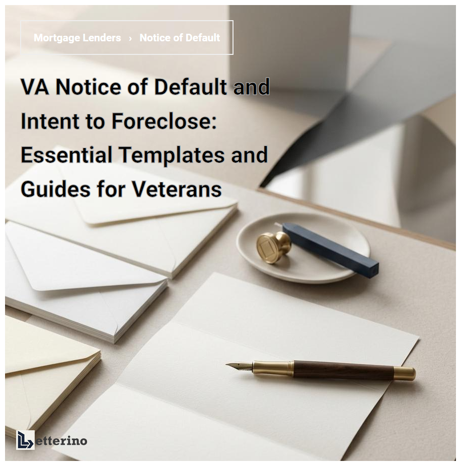 VA Notice of Default and Intent to Foreclose: Essential Templates and Guides for Veterans