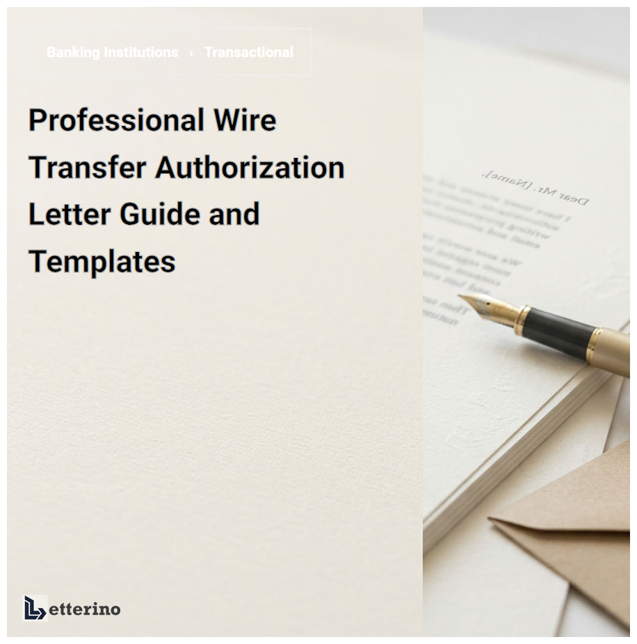 Professional Wire Transfer Authorization Letter Guide and Templates