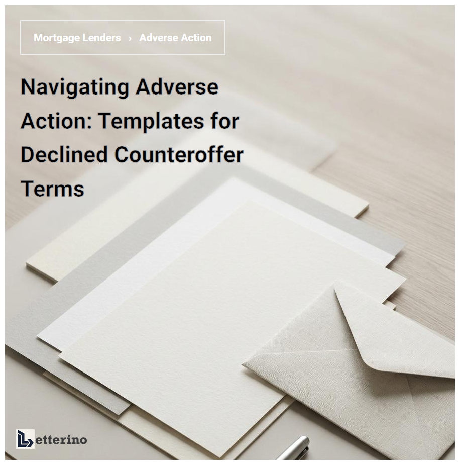 Navigating Adverse Action: Templates for Declined Counteroffer Terms