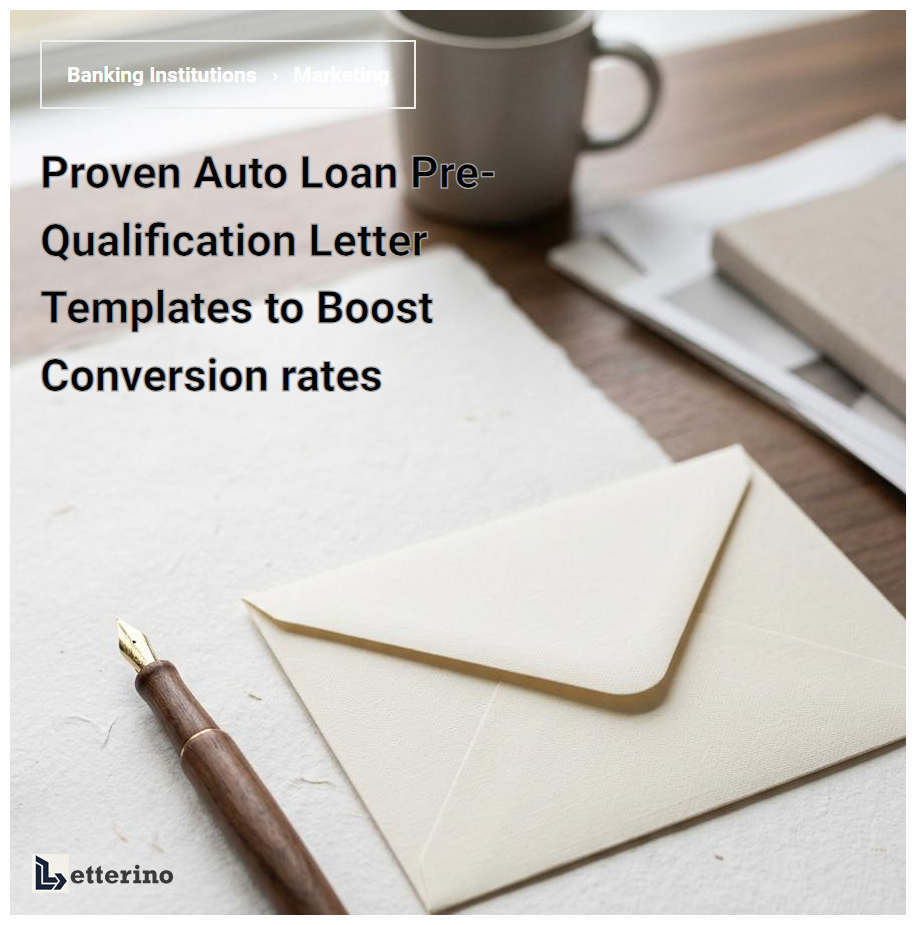 Proven Auto Loan Pre-Qualification Letter Templates to Boost Conversion rates