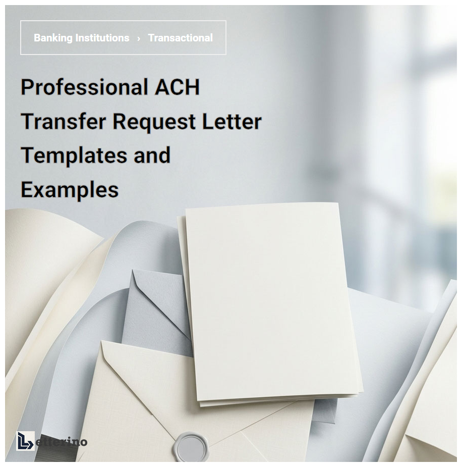 Professional ACH Transfer Request Letter Templates and Examples