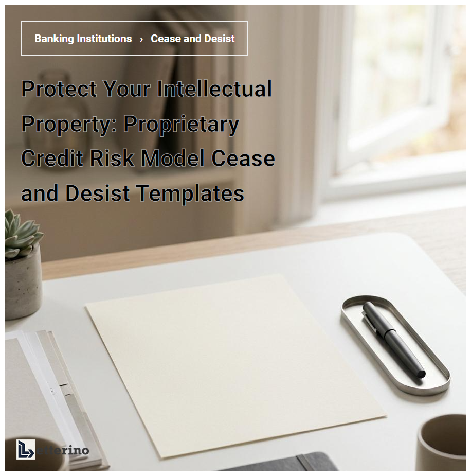 Protect Your Intellectual Property: Proprietary Credit Risk Model Cease and Desist Templates
