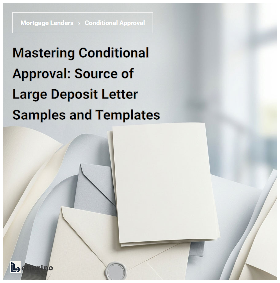 Mastering Conditional Approval: Source of Large Deposit Letter Samples and Templates